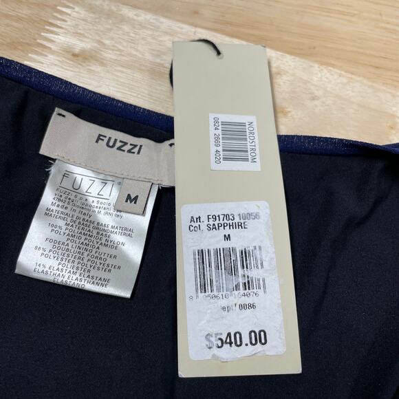 Fuzzi Jean Paul Gaultier NWT Long Sleeve Asymmetrical Maxi Dress Velvet Size M - Picture 6 of 12